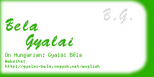 bela gyalai business card
