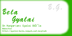 bela gyalai business card